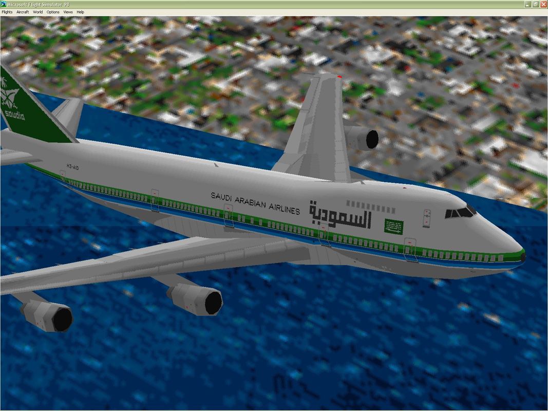 VIP Ultimate Classic Wings: The Collection (Windows) screenshot: The Boeing 747-168B in Saudi livery