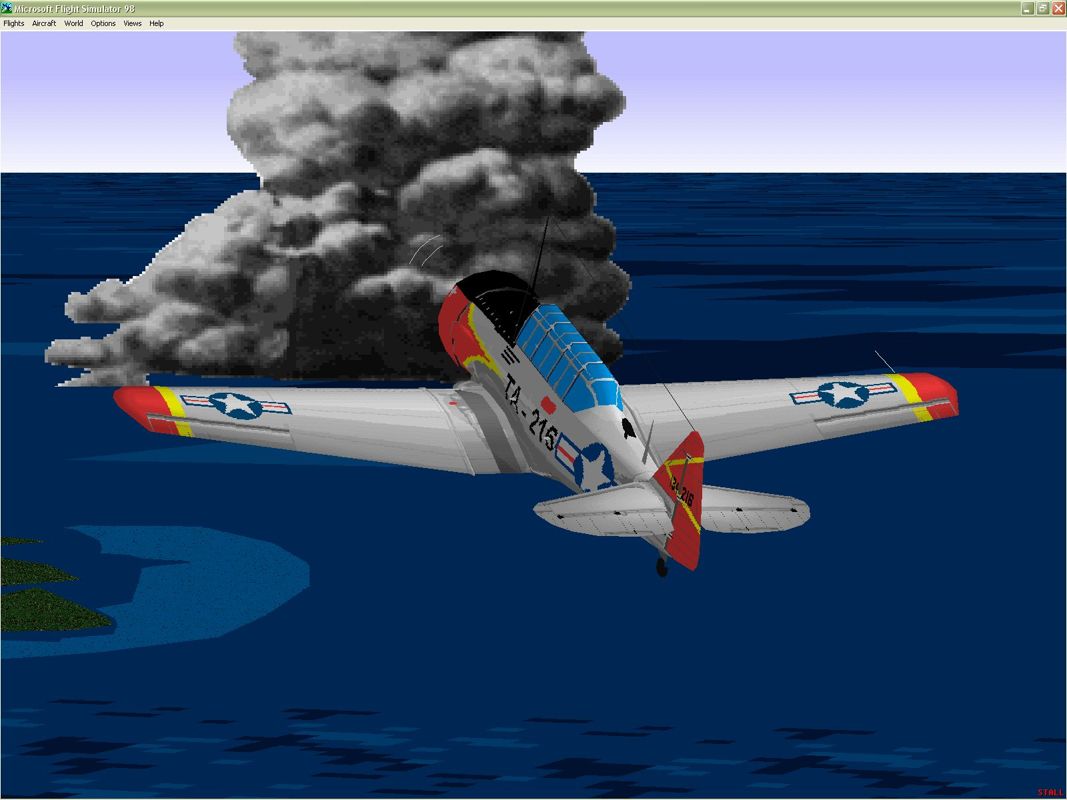 VIP Ultimate Classic Wings: The Collection (Windows) screenshot: This North American Texan T-6D was used in thunderstorm research in 1947. At least the plane loks better than the simulator's thunder cloud.