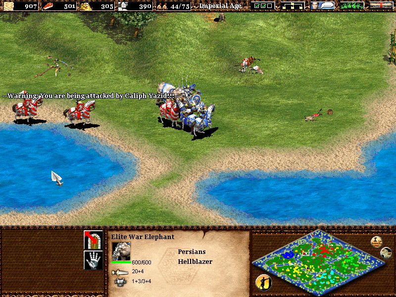 Age of Empires II: The Age of Kings (Windows) screenshot: Typical battle