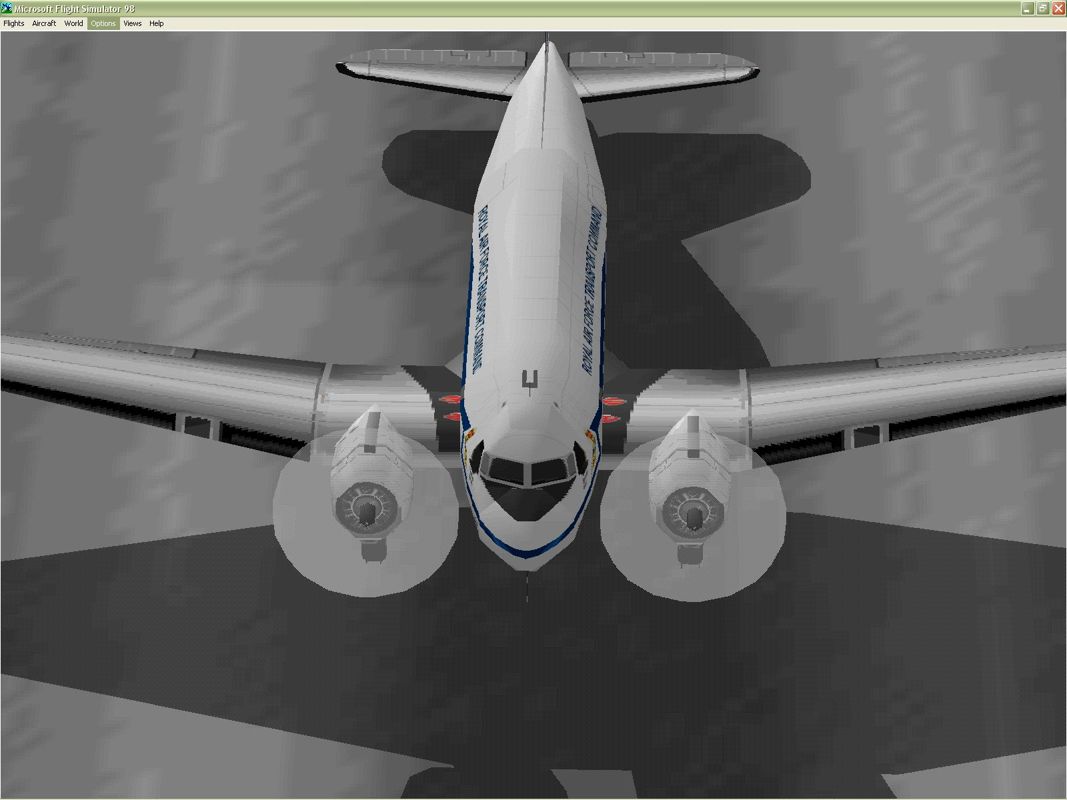 VIP Ultimate Classic Wings: The Collection (Windows) screenshot: The Douglas C-47 in the livery of the Royal Airforce Transport Command on the runway at Biggin Hill, UK.