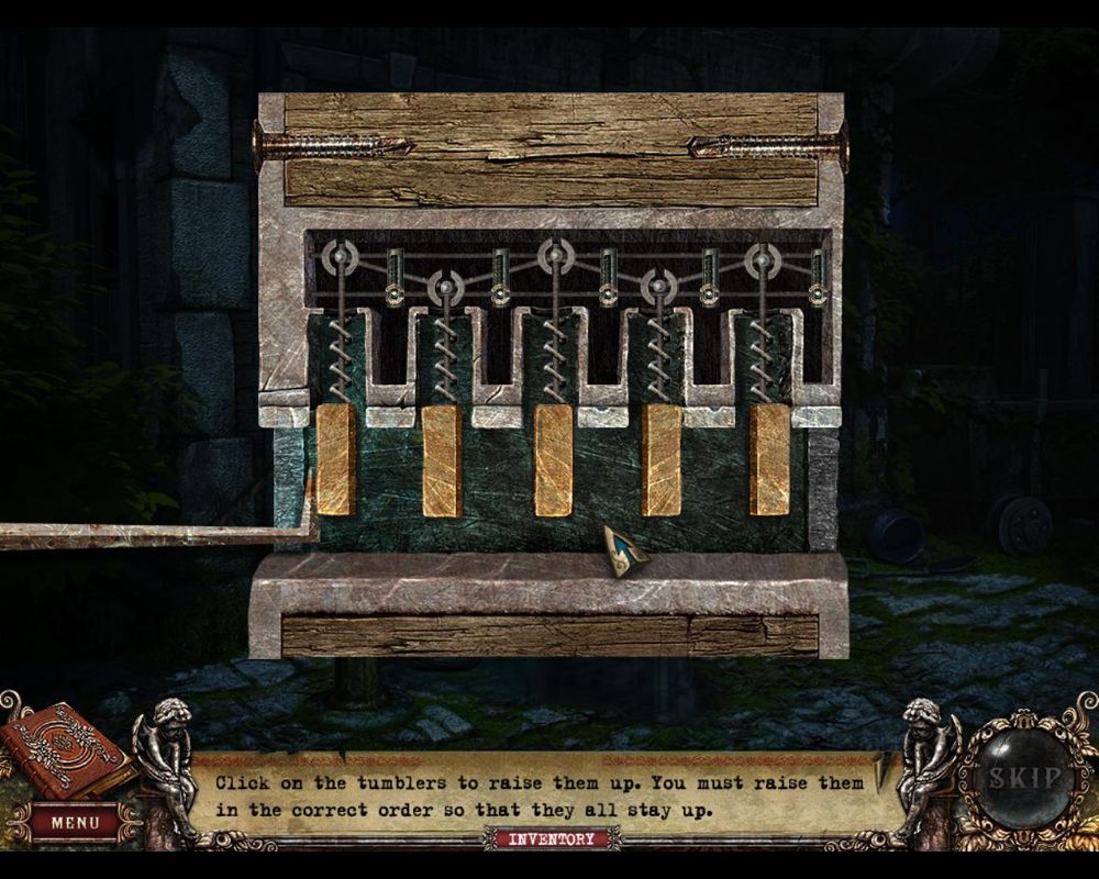 Fear for Sale: Mystery of McInroy Manor (Windows) screenshot: Lock pick puzzle