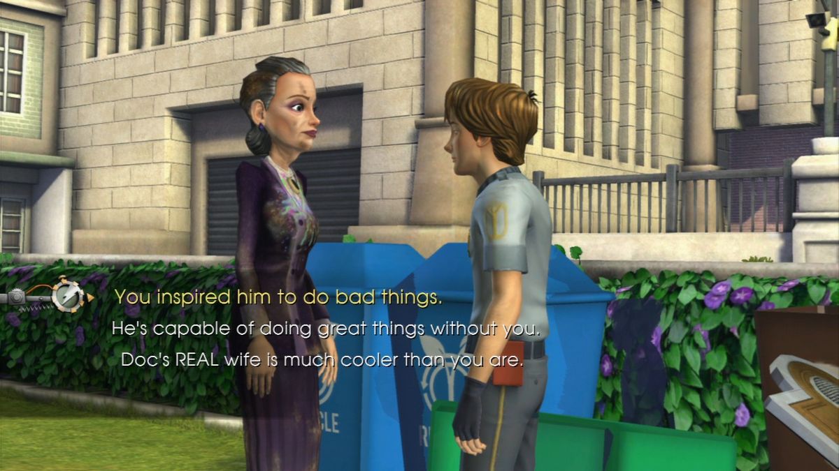 Back to the Future: The Game (PlayStation 3) screenshot: Episode 4 - Confronting Edna.
