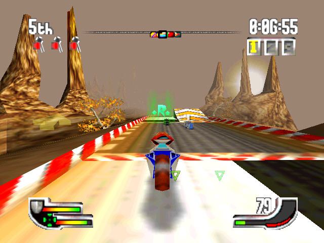 Extreme-G (Nintendo 64) screenshot: I see opponents