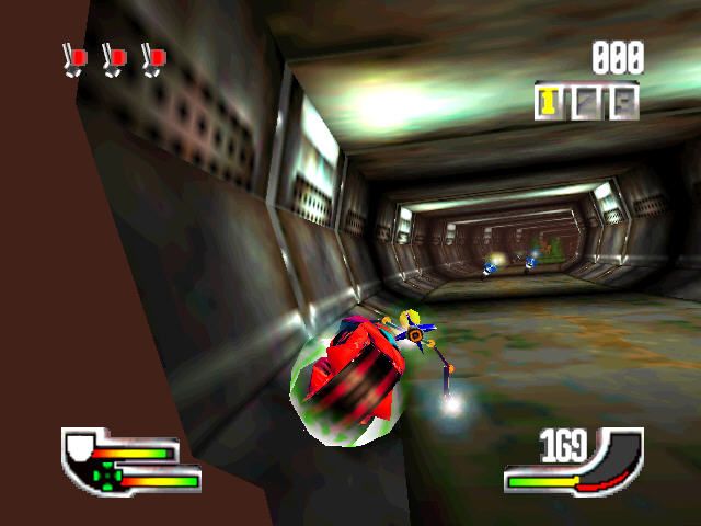 Extreme-G (Nintendo 64) screenshot: Wall ride
