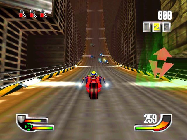 Extreme-G (Nintendo 64) screenshot: I must ride faster