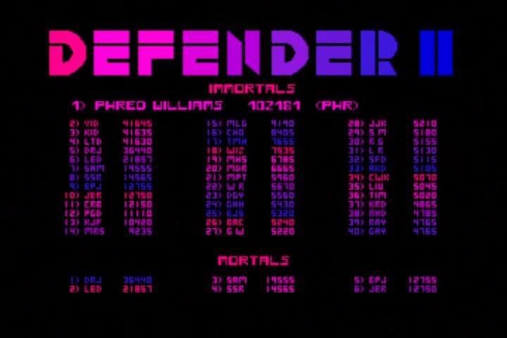 Midway Arcade Treasures (Xbox) screenshot: Defender II start screen