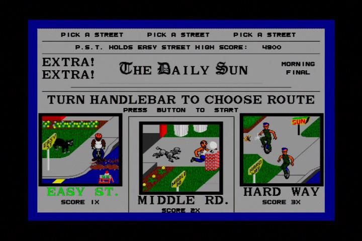 Midway Arcade Treasures (Xbox) screenshot: Paperboy start screen