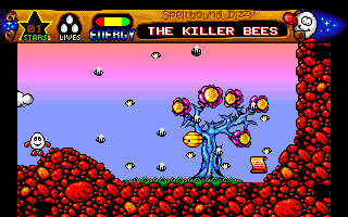 Spellbound Dizzy (Amiga) screenshot: The killer bees.