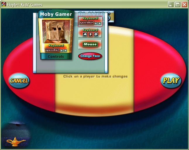 Hoyle Kids Games (Windows) screenshot: Placer Racer allows the player to use either the mouse or the keyboard as a controller