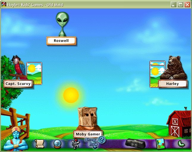 Hoyle Kids Games (Windows) screenshot: A game of Old Maid in progress