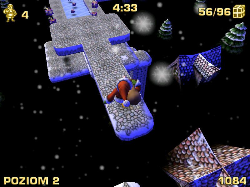 Santa Claus in Trouble (Windows) screenshot: Ok, next platform reached.