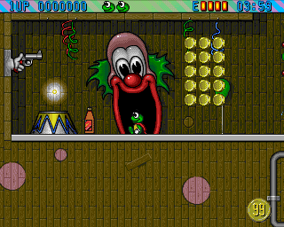Superfrog (Amiga) screenshot: 99 coins to collect.