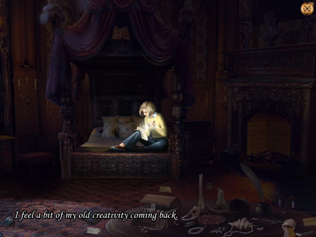 The Stroke of Midnight (Windows) screenshot: Cutscene the writing begins