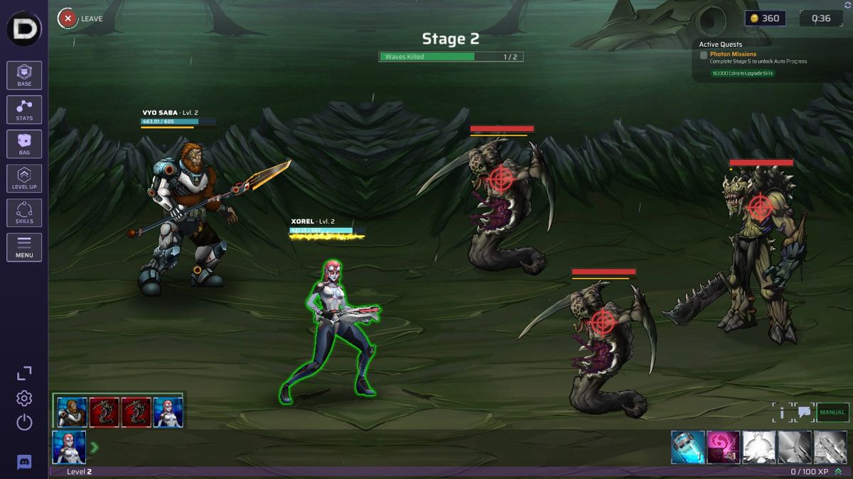 Darkzone (Windows) screenshot: Turn-based combat