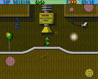 Superfrog (Amiga) screenshot: Big sucking thing.