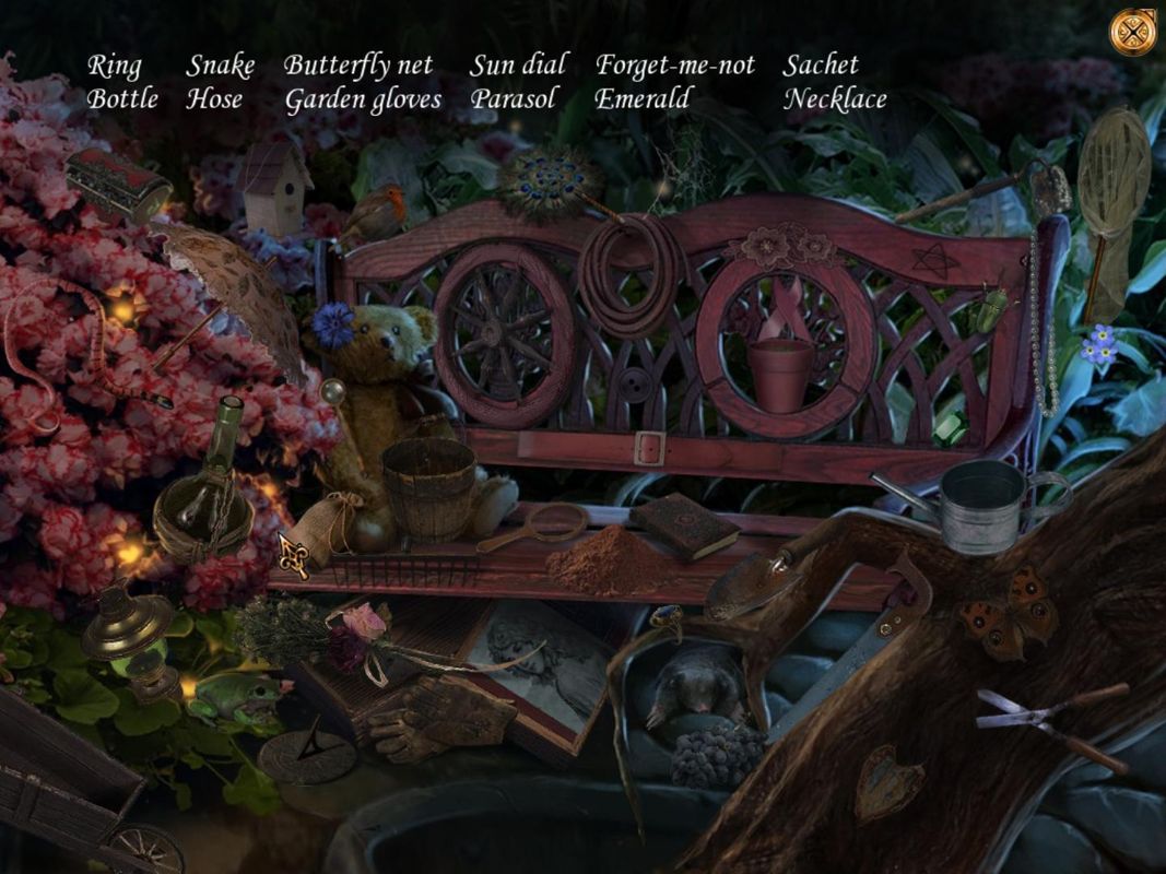 The Stroke of Midnight (Windows) screenshot: Garden Bench - objects