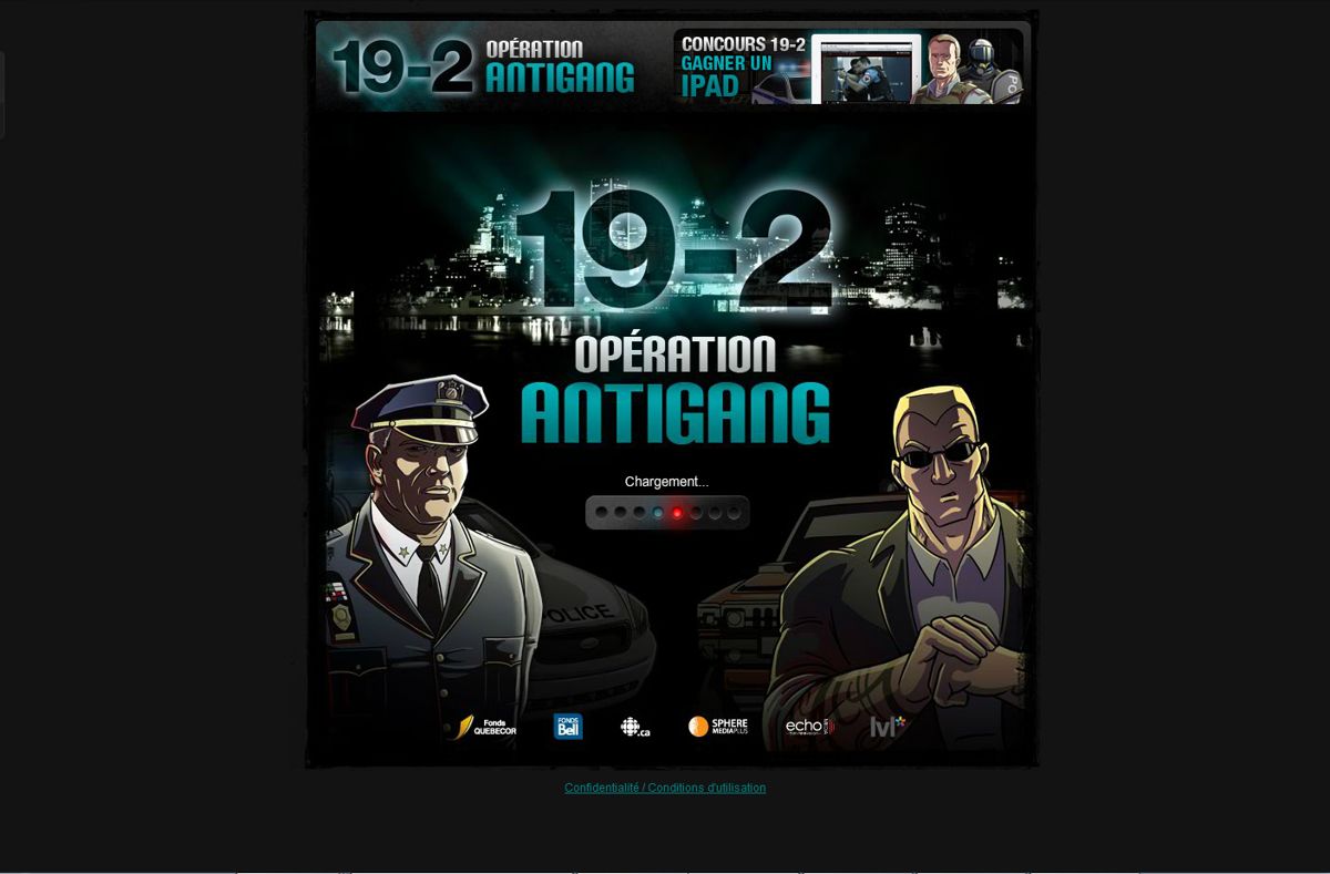 19-2: Opération Antigang (Browser) screenshot: Title screen