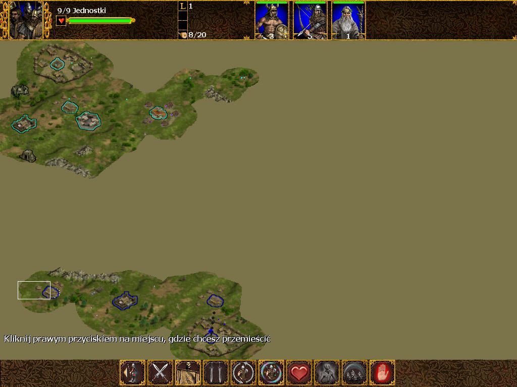 Celtic Kings: Rage of War (Windows) screenshot: Unexplored map