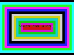 Lazer Bykes (ZX Spectrum) screenshot: They win