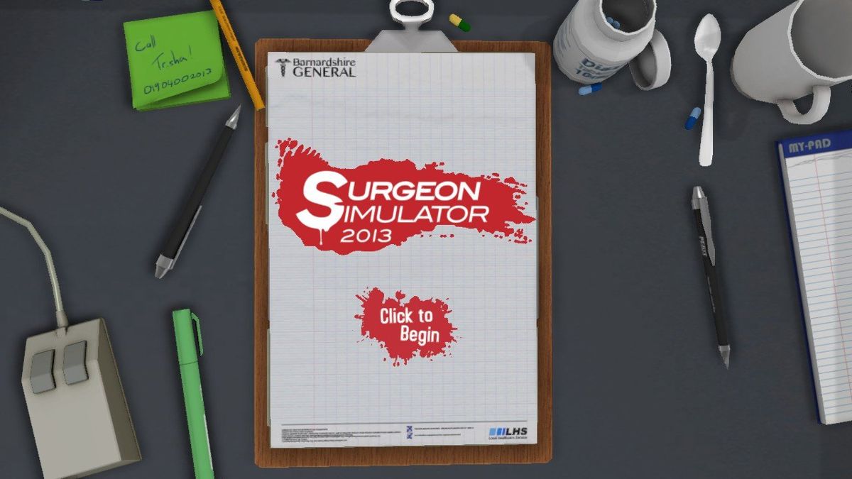 Surgeon Simulator 2013 (Windows) screenshot: Title screen