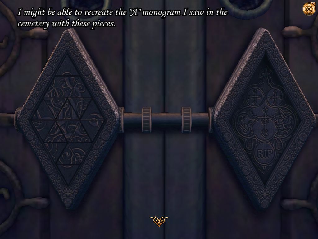 The Stroke of Midnight (iPad) screenshot: Front door puzzle