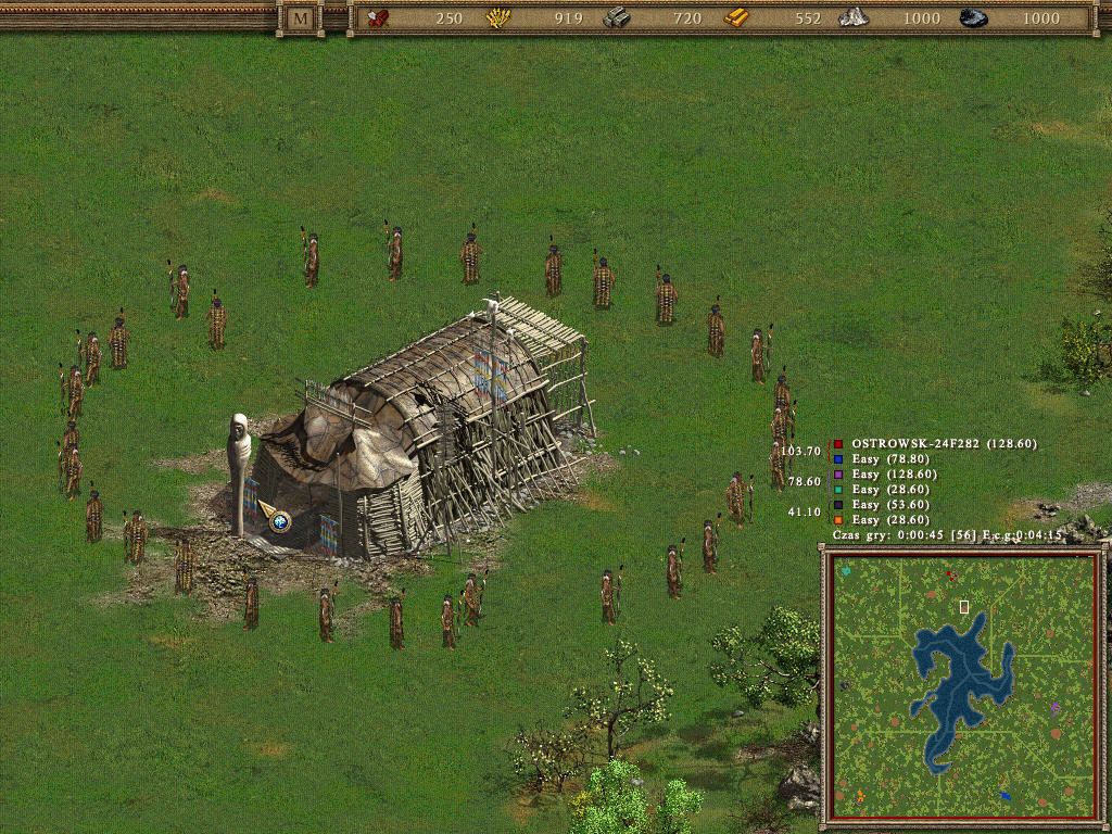 American Conquest: Fight Back (Windows) screenshot: Circle defend