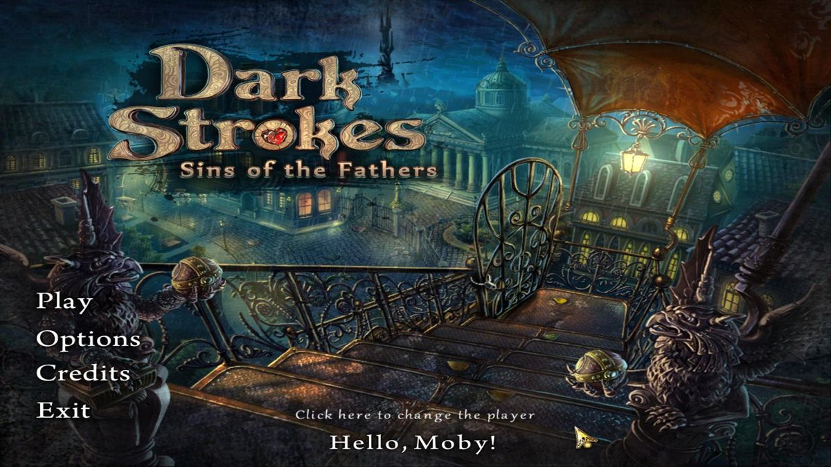 Dark Strokes: Sins of the Fathers (Windows) screenshot: Main menu