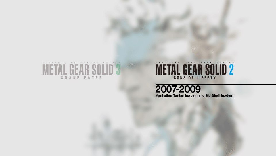 Metal Gear Solid: HD Edition (PS Vita) screenshot: Main menu (MGS2 selected).
