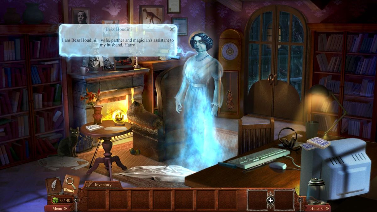 Midnight Mysteries: Haunted Houdini (Collector's Edition) (Windows) screenshot: Wife of Harry Houdini - Bess