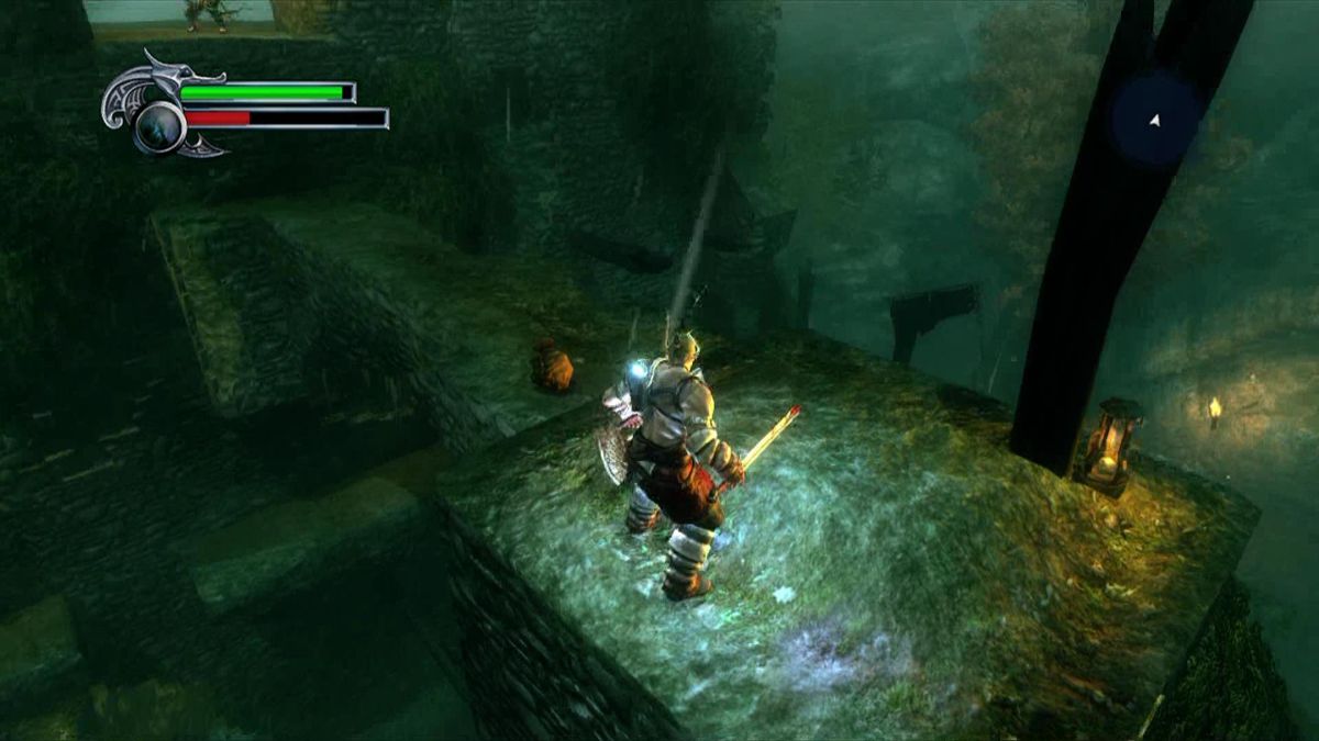 Viking: Battle for Asgard (Xbox 360) screenshot: Collect those sacks of gold to buy items