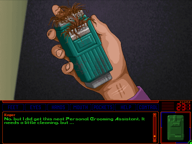 Space Quest 6: Roger Wilco in the Spinal Frontier (Windows 3.x) screenshot: Filthy view