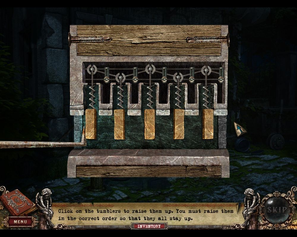 Fear for Sale: Mystery of McInroy Manor (Macintosh) screenshot: Lock pick puzzle