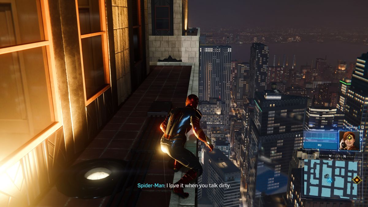 Marvel Spider-Man: The City That Never Sleeps - Chapter One: The Heist (PlayStation 4) screenshot: Peter loves the word play