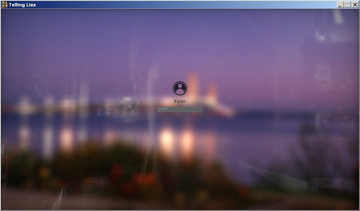 Telling L!es (Windows) screenshot: Logging in