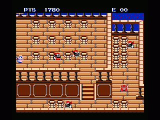 Higemaru Makaijima: Nanatsu no Shima Daibōken (MSX) screenshot: Be aware that there is a time limit!