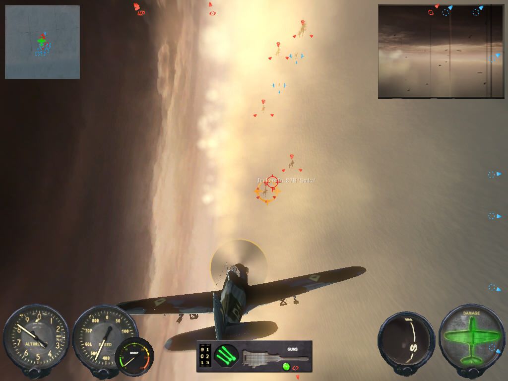 Combat Wings: Battle of Britain (Windows) screenshot: Enemy airplanes