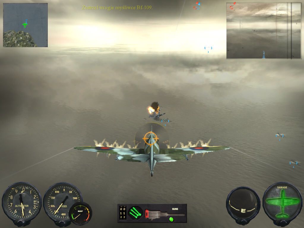 Combat Wings: Battle of Britain (Windows) screenshot: Shoot & kill. Easy.