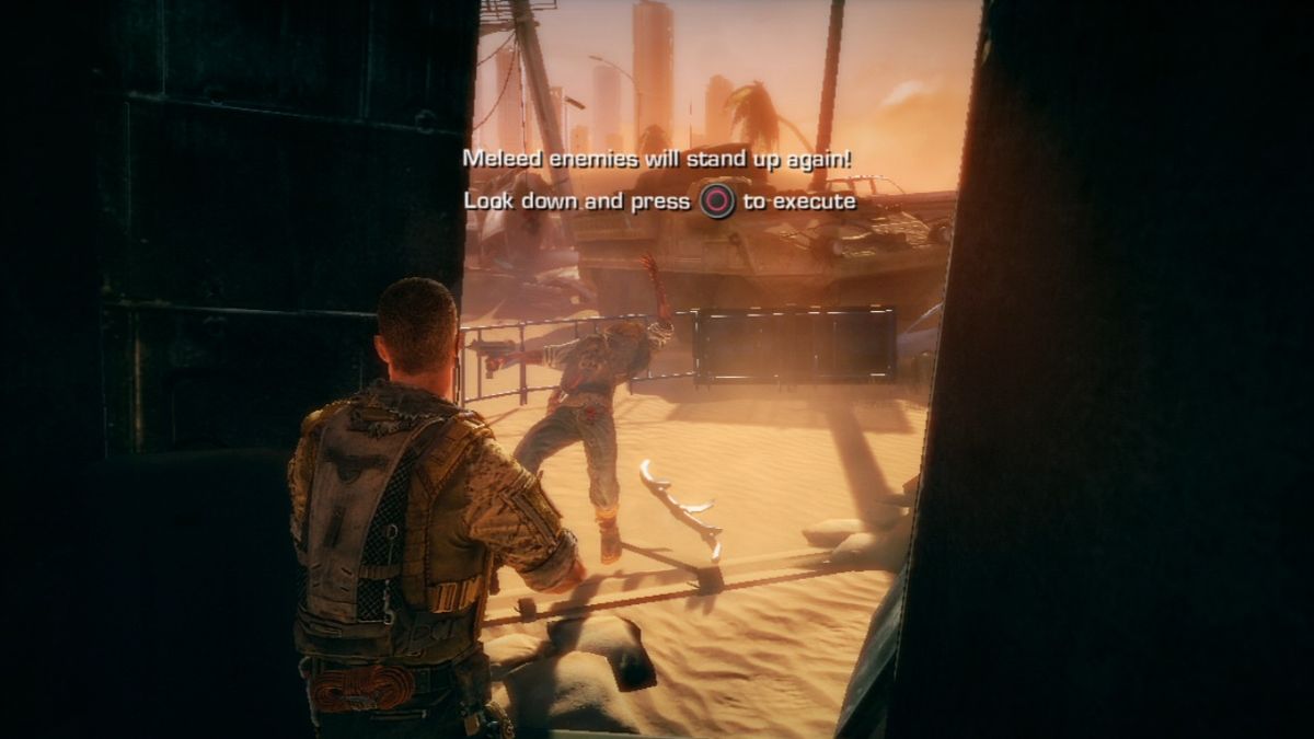 Spec Ops: The Line (PlayStation 3) screenshot: Melee is as effective as bullet when close to an enemy.