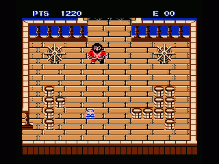 Higemaru Makaijima: Nanatsu no Shima Daibōken (MSX) screenshot: The pirate captain