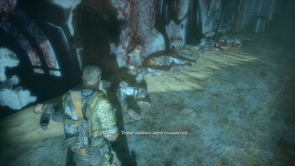 Spec Ops: The Line (PlayStation 3) screenshot: What in the world happened here... the more you go, the more questions you will find unanswered.