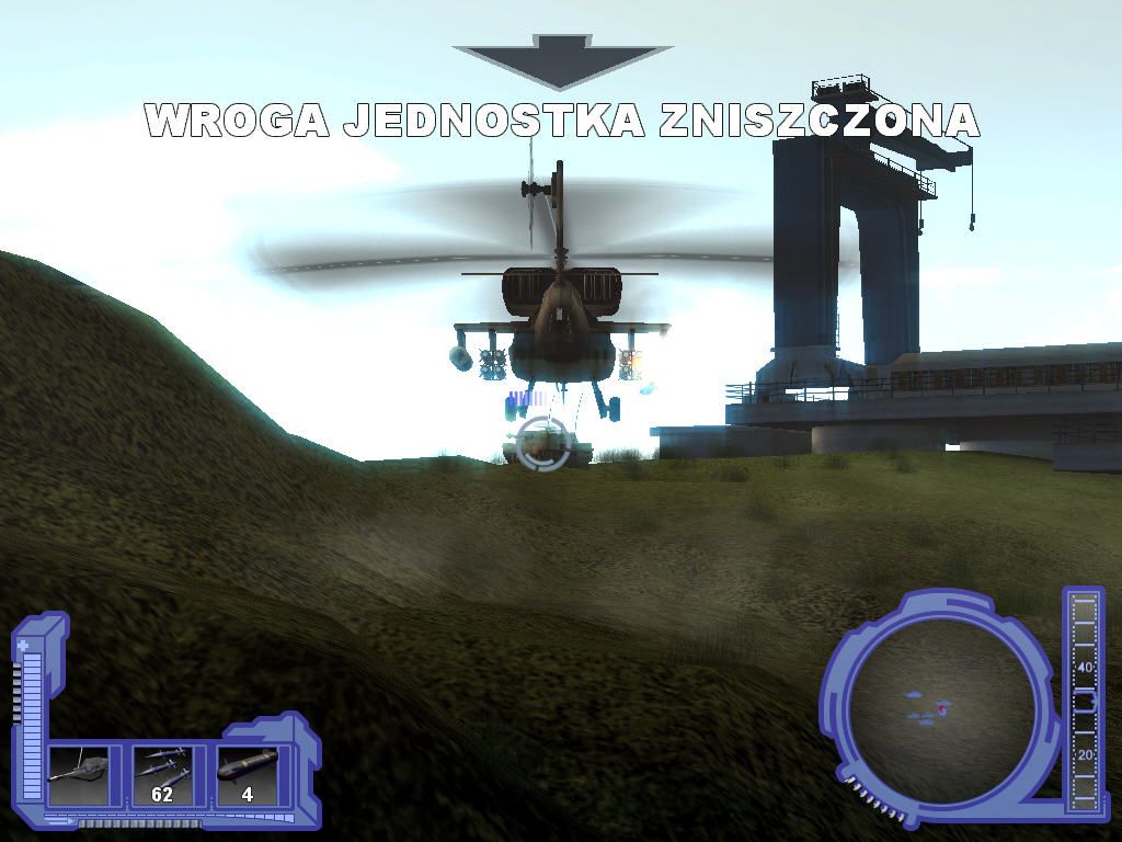 Helicopter Strike Force (Windows) screenshot: Shoot the tank!