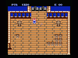 Higemaru Makaijima: Nanatsu no Shima Daibōken (MSX) screenshot: Don't forget to pick up the key!