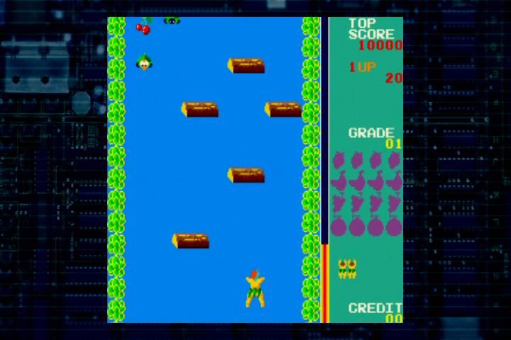 Tecmo Classic Arcade (Xbox) screenshot: Swimmer game play