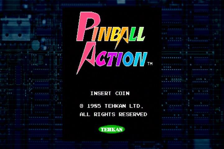 Tecmo Classic Arcade (Xbox) screenshot: Pinball Action start screen