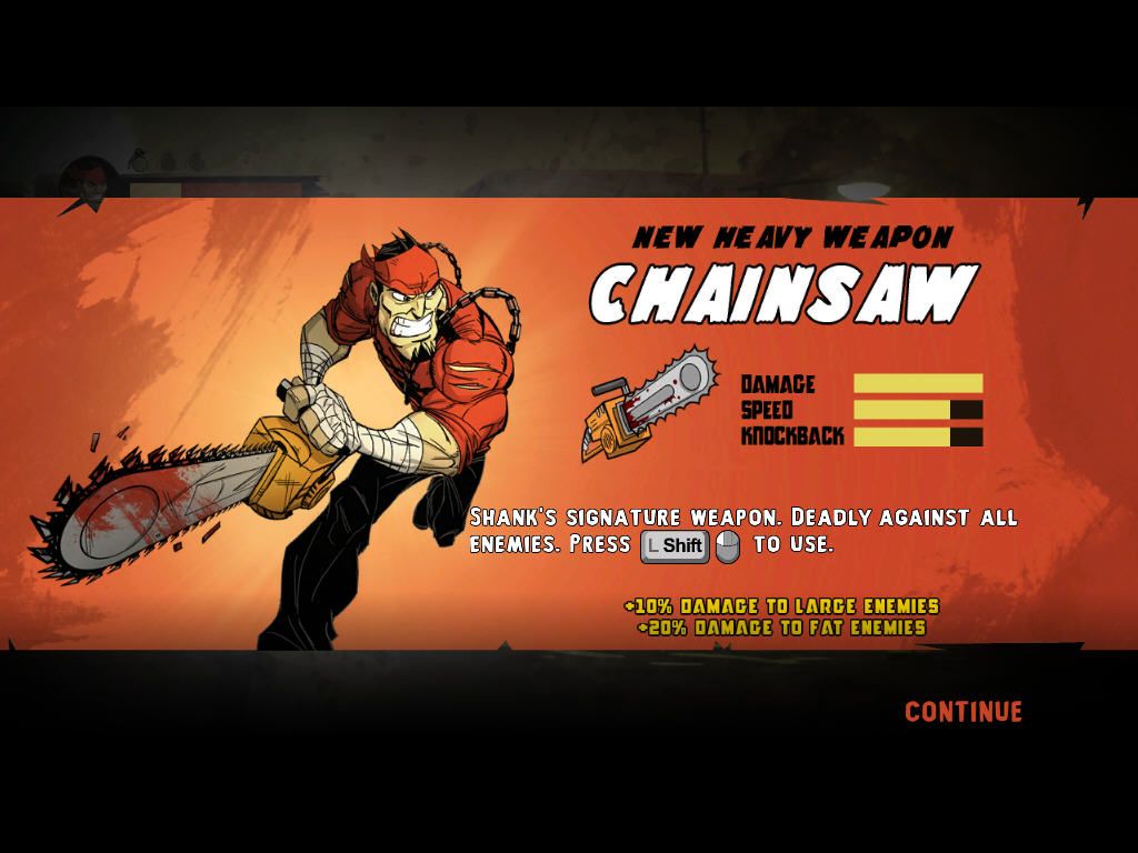 Shank 2 (Windows) screenshot: Chainsaw
