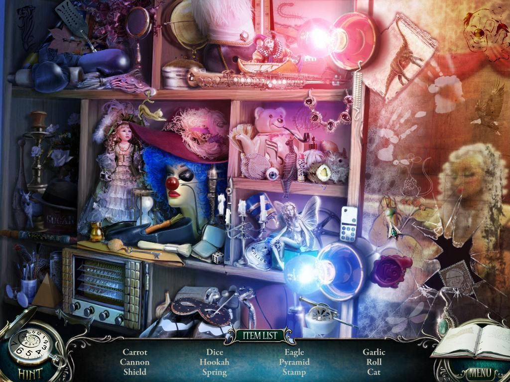 Grim Tales: The Bride (Windows) screenshot: Dressing room - objects