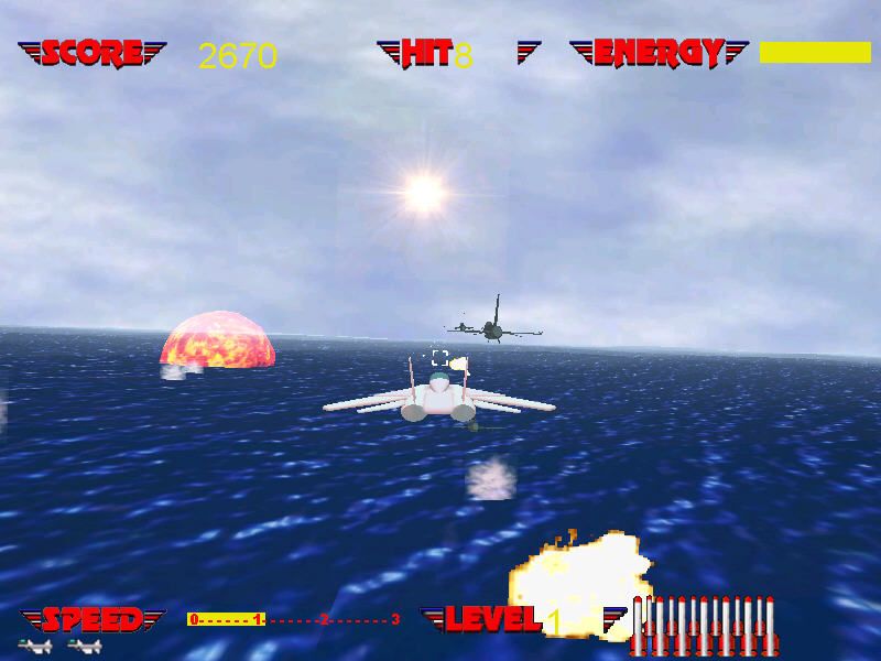 After Burner 3D (Windows) screenshot: Enemy fighter