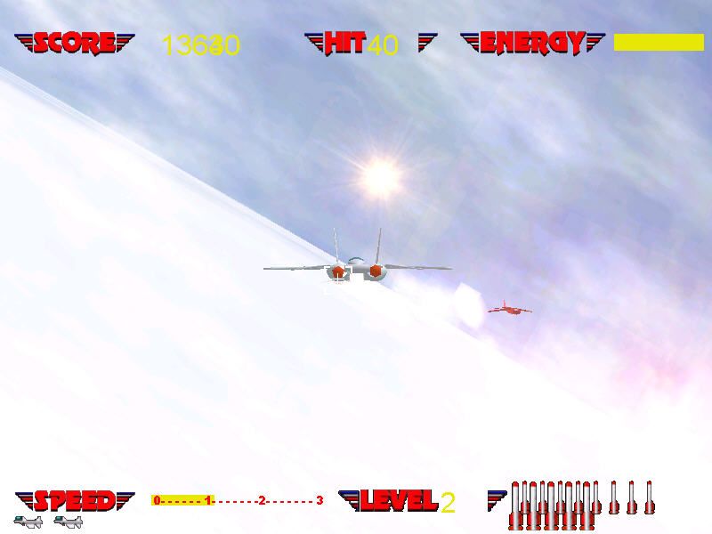 After Burner 3D (Windows) screenshot: Red enemy
