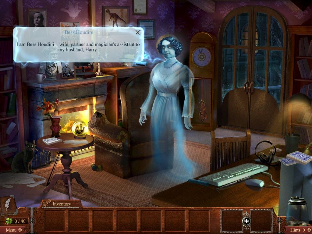 Midnight Mysteries: Haunted Houdini (iPad) screenshot: Wife of Harry Houdini - Bess