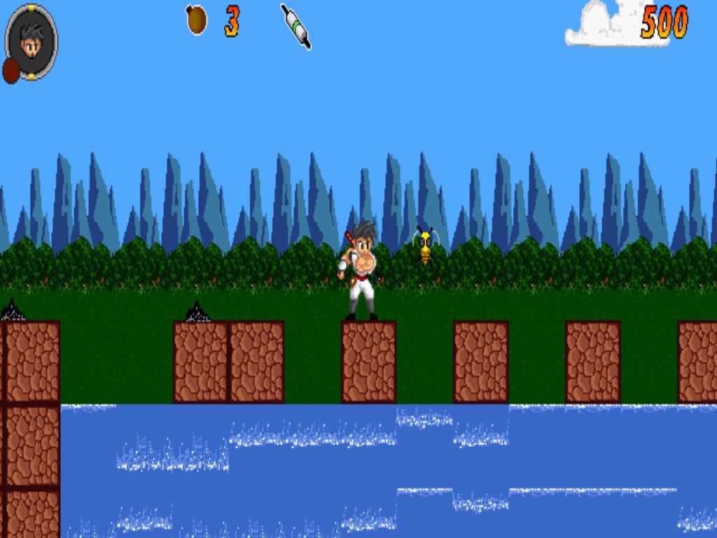 Dragon Ninja Saga (Windows) screenshot: Water - time to jump